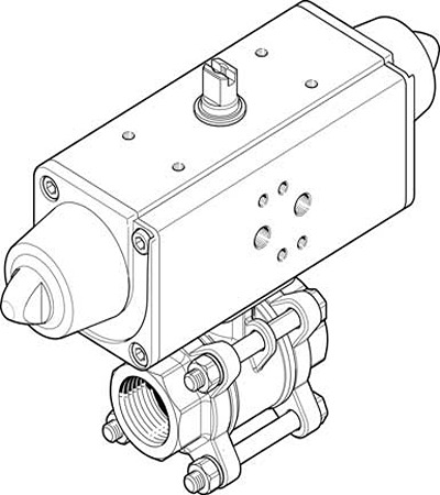 VZBA-11/2"-GG-63-T-22-F0507-V4V4T-PS53-R-90-4-C, Festo