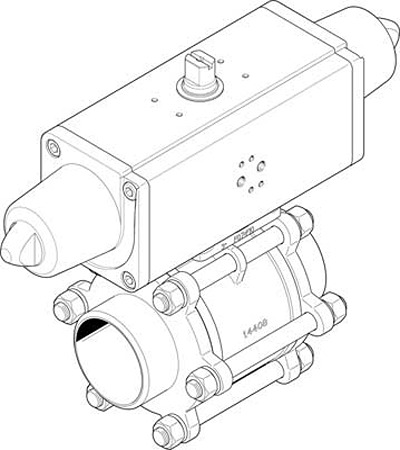 VZBA-4"-WW-63-T-22-F10-V4V4T-PS240-R-90-4-C, Festo