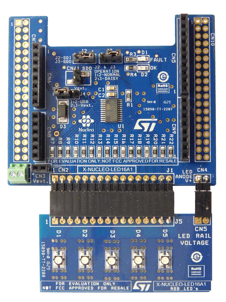 X-NUCLEO-LED16A1, STMicroelectronics